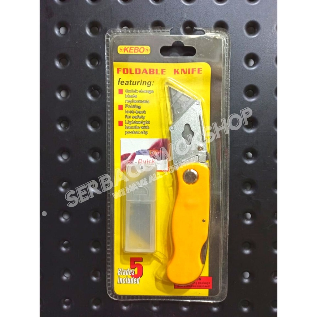 Pisau Cutter Lipat Foldable Knife Serbaguna + Refill Termurah Berkualitas