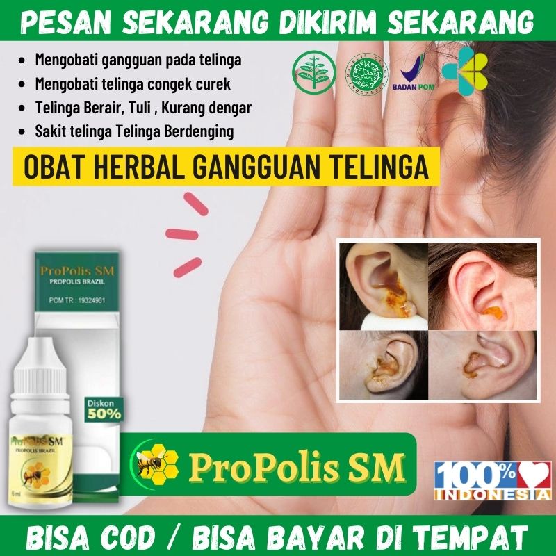Obat Telinga Berair Berdengung Congek Curek Tuli Tetes Telinga Bisa Untuk Anak Dan Dewasa / Propolis