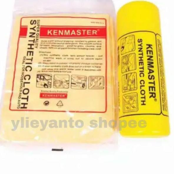 Kekinian - Kanebo Kenmaster Plas Chamois Lap kanebo cuci mobil motor KENMASTER ORI SUDAH PLUS WADAH 