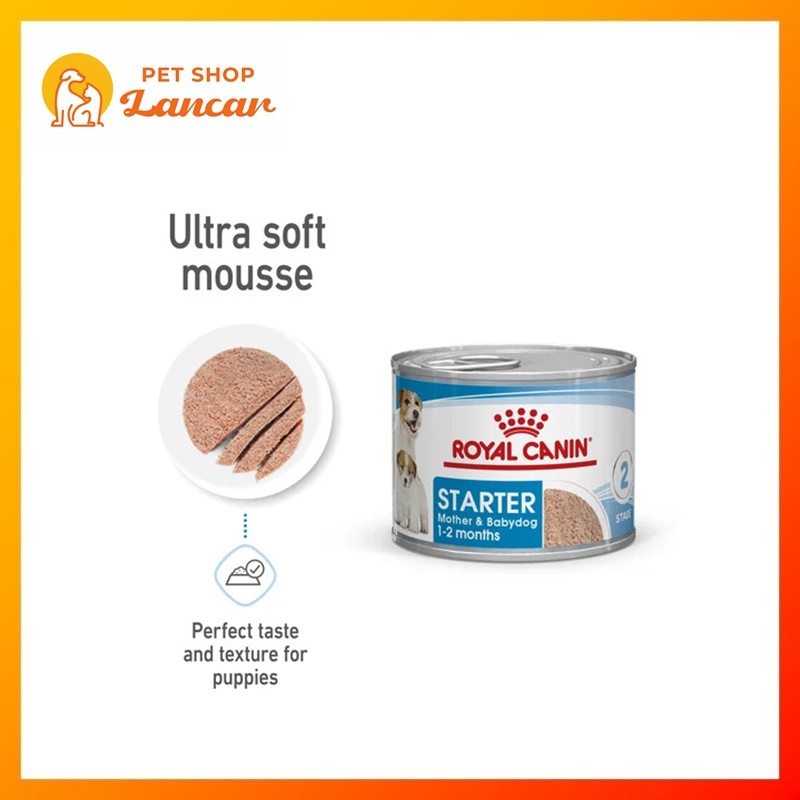 Royal Canin Starter Mousse Mother &amp; Baby Dog 195gr - Makanan Anjing