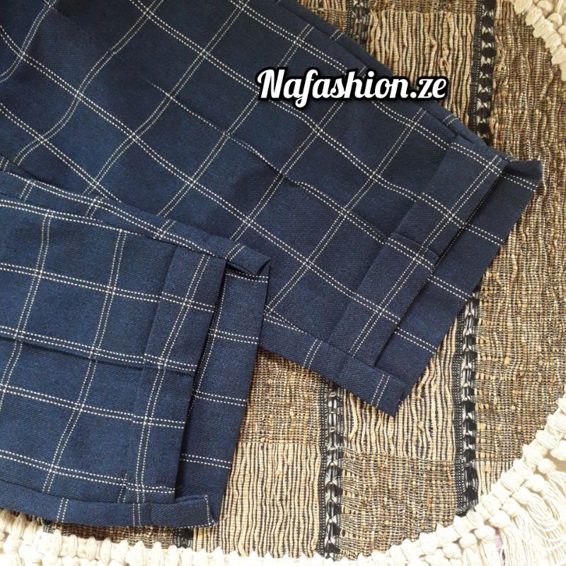 CELANA KOTAK ZARA PANJANG WANITA REMAJA - CELANA TARTAN KOREA- BAGGY PANTS MOTIF KOTAK