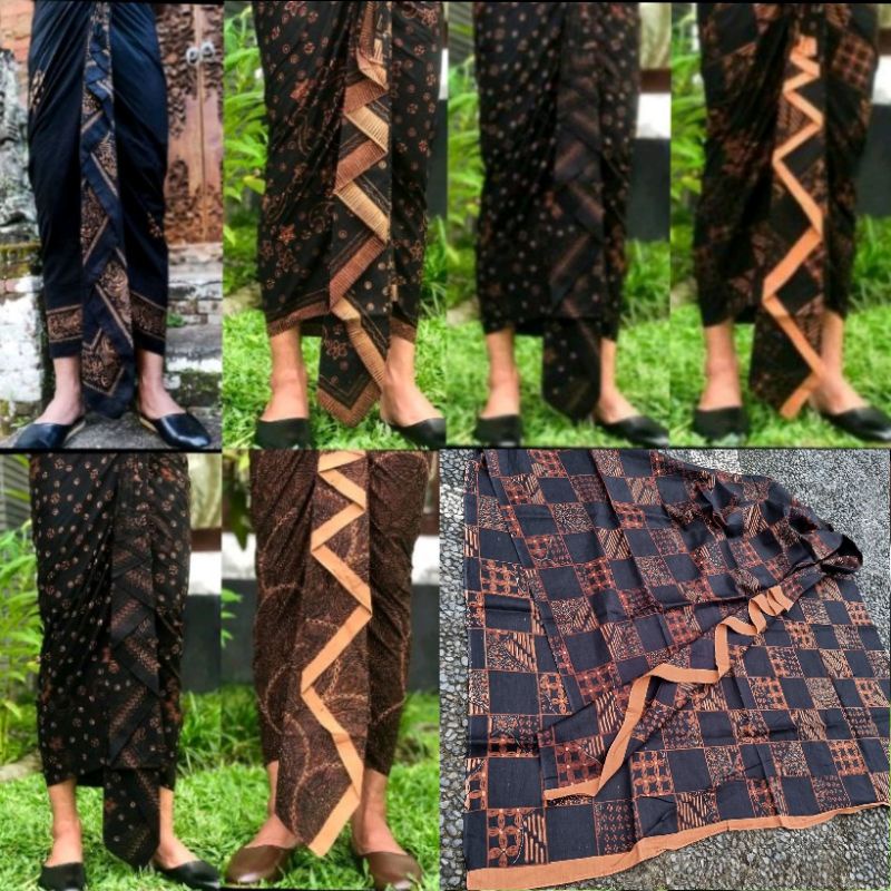 Kamen Cowok Motif Batik Bali / Lembaran Dan Kancut Setengah Jadi Bahan Katun Halus. Bu