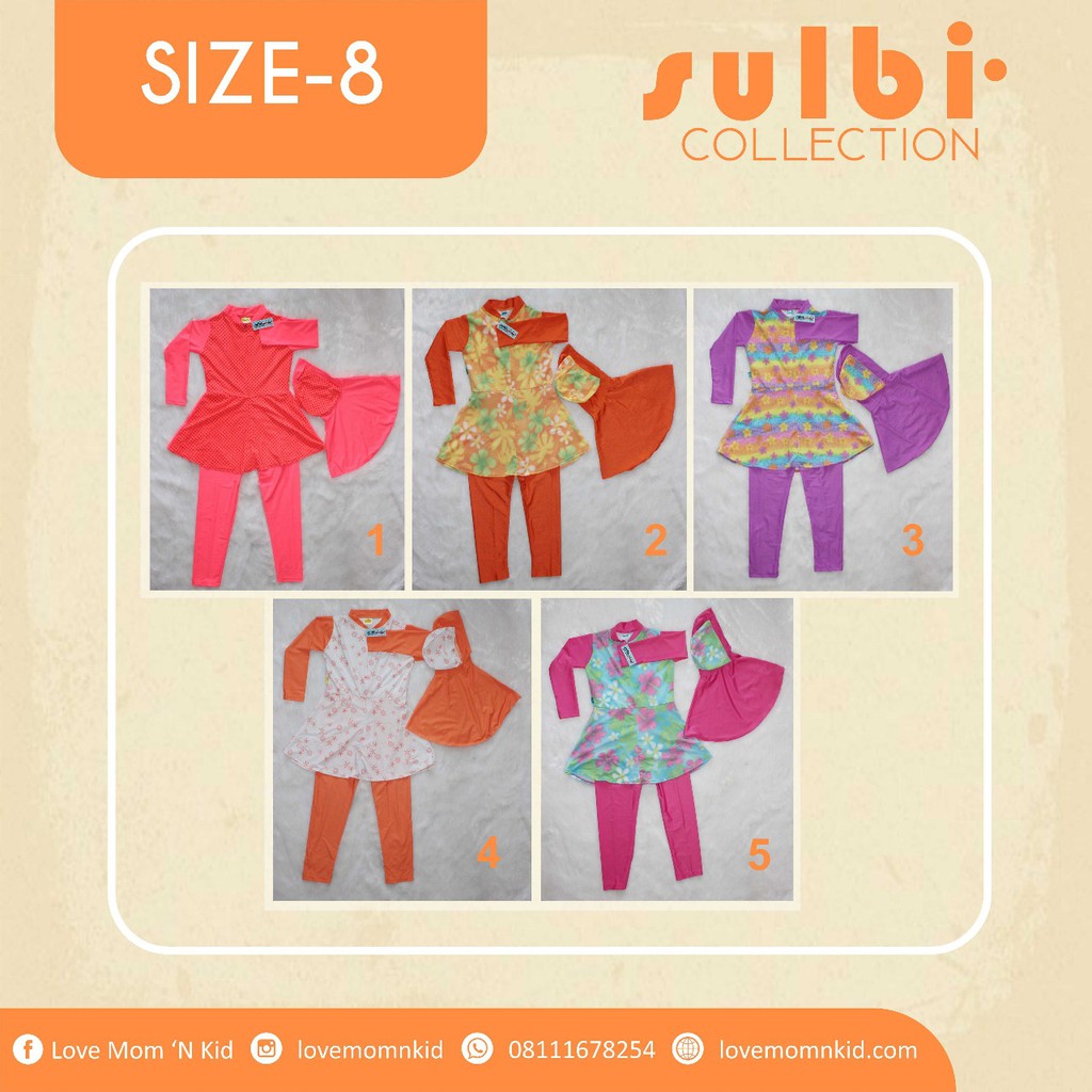 Baju Renang Anak Muslim ukuran 7-8 tahun