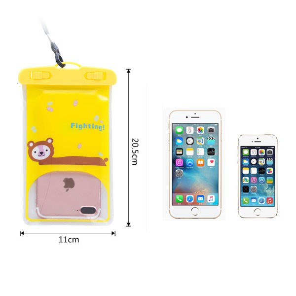 SARUNG HP ANTI AIR KARAKTER LUCU / WATERPROOF CASE HANDPHONE POUCH BAG / COVER HP ANTI AIR UNIVERSAL CASE HP ANTI AIR