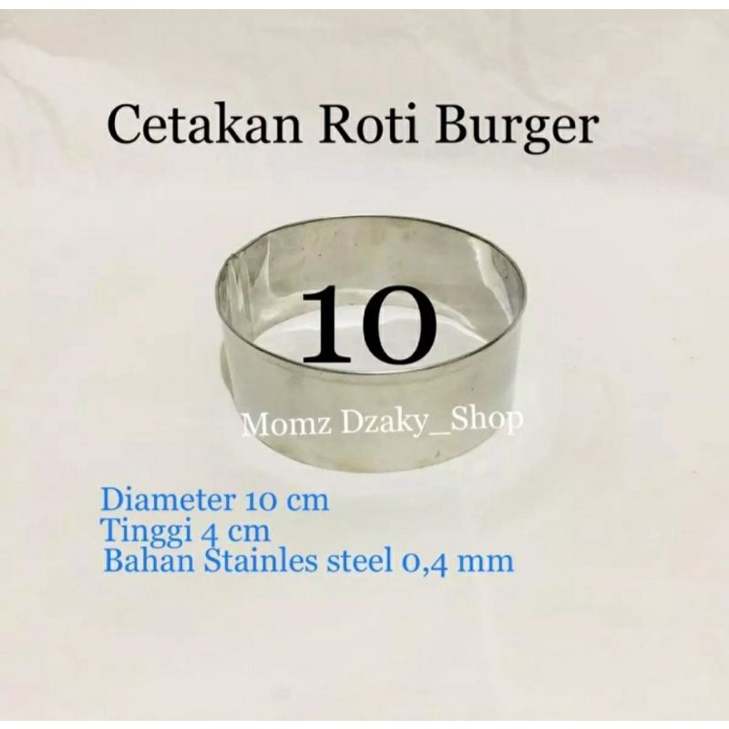 Cetakan roti burger ring roti burger stainless