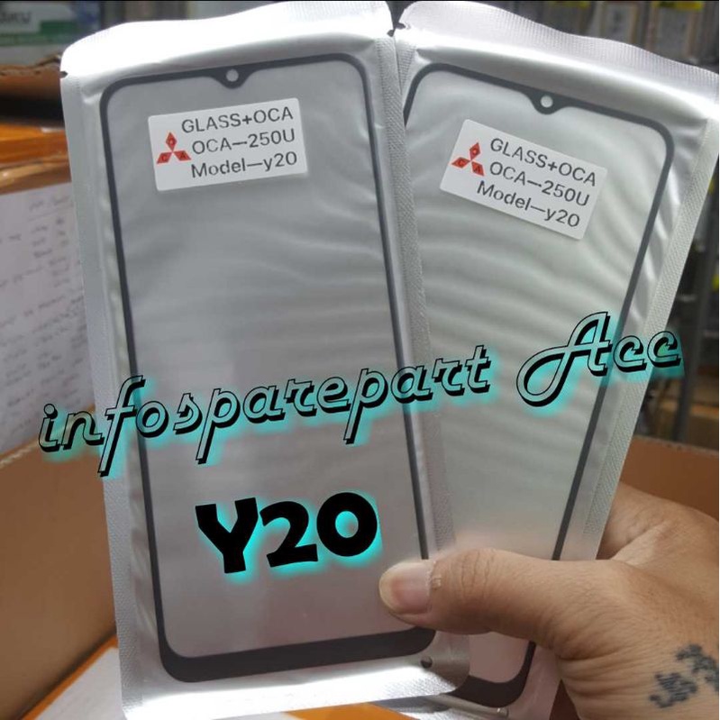 kaca lcd vivo Y20 glass