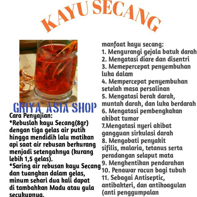 

Kayu secang herbal kesehatan 250gram