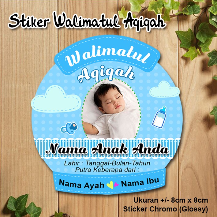 Stiker Aqiqah Anak Stiker Tumpeng Mini Label Tumpeng Mini