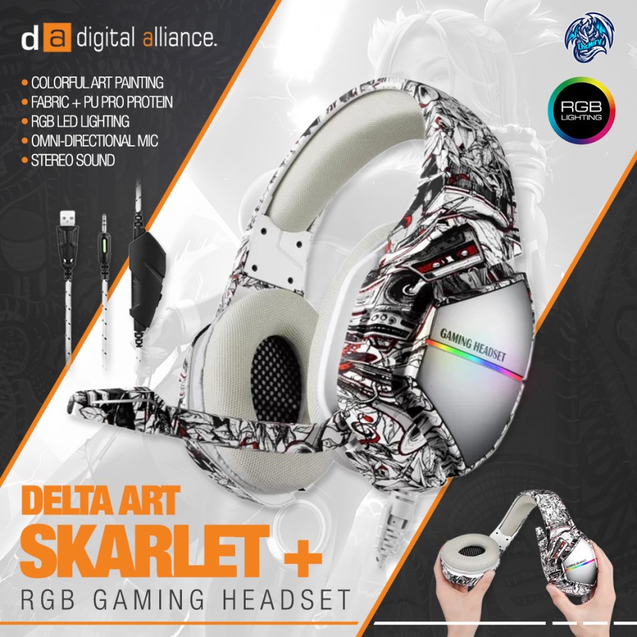 Digital Alliance Delta Art Skarlet Plus RGB Gaming Headset