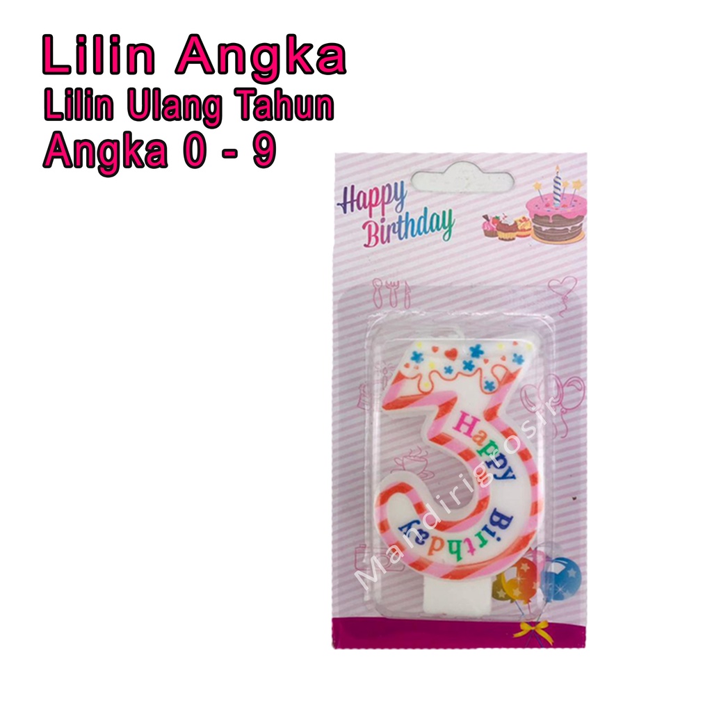 Lilin Ulang Tahun *Lilin Angka * Lilin Bermotif * Angka 0-9