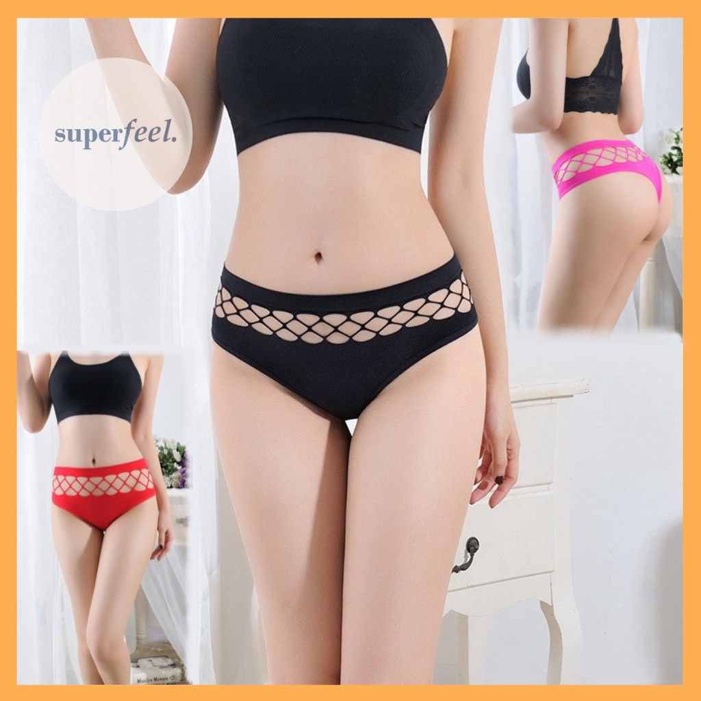 SFL CELANA DALAM CD THONG SEMI SOFT LINGERIE BOLONG T WANITA SEXY SEKSI LOW WAIST 307