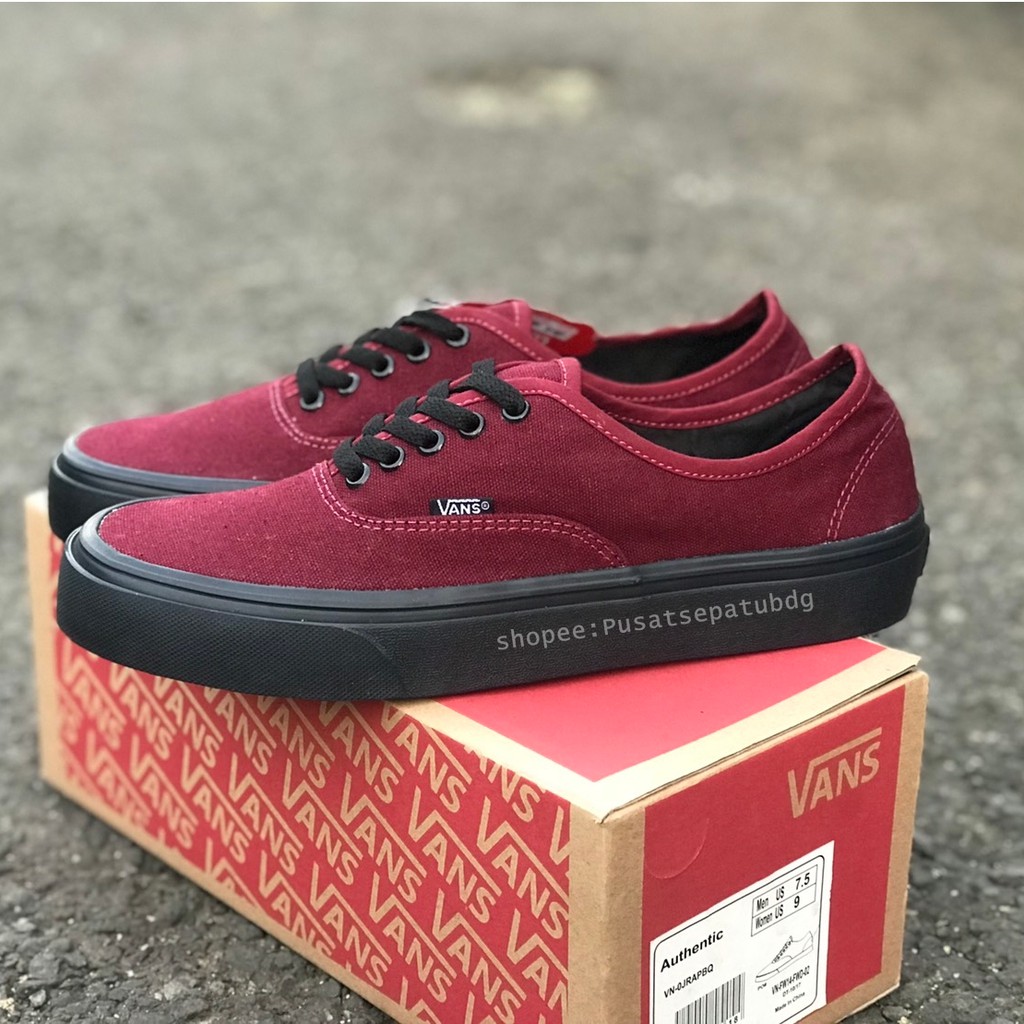 VANS AUTHENTIC MAROON BLACK