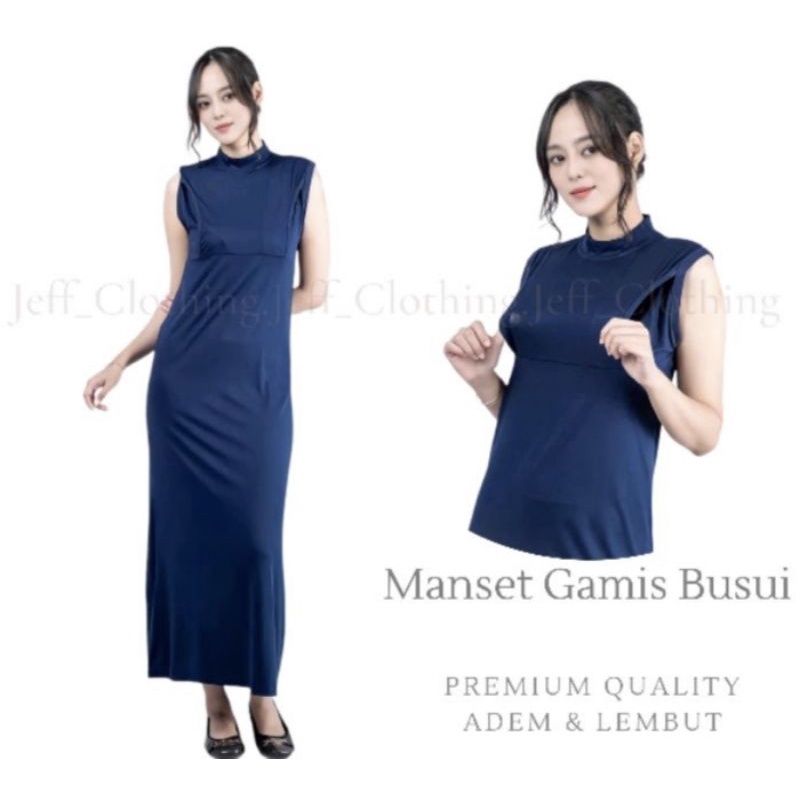 Gamis Busui Friendly Tanpa Lengan | Gamis Kutung Busui | Dress Busui Friendly | Gamis Busui Terbaru