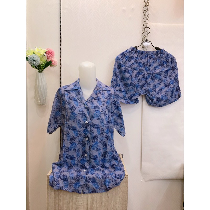 set kekinian tiedye wanita.stelan leaf/tiedye/abstrak kekinian cwe murah HP rayon import biru murah