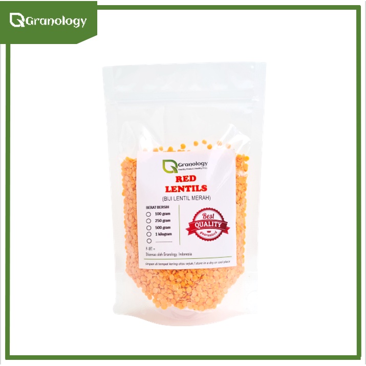 Kacang Lentil Merah / Red Lentil (250 gram) by Granology