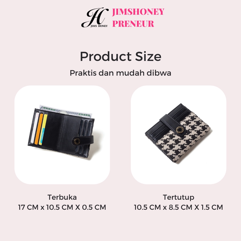 FENTY Wallet Jims Honry Dompet Lipat Kartu Wanita Tipis Import Original Jims Honey