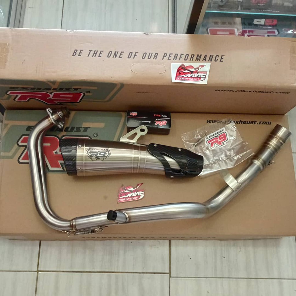 Knalpot R9 H2 Series Stainless Fullsystem Ninja 250 FI OLD dan Z250 (2013-2017)