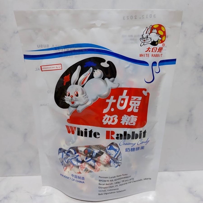 White Rabbit Candy/Permen Lunak Susu Kelinci 180gram 大白兔奶糖