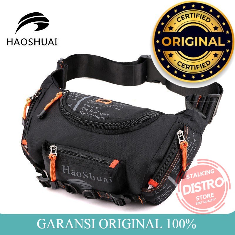 Tas Selempang PriaHAOSHUAI 5130 ORIGINAL WaistBag Pria Sling Bag Pria Waterproof