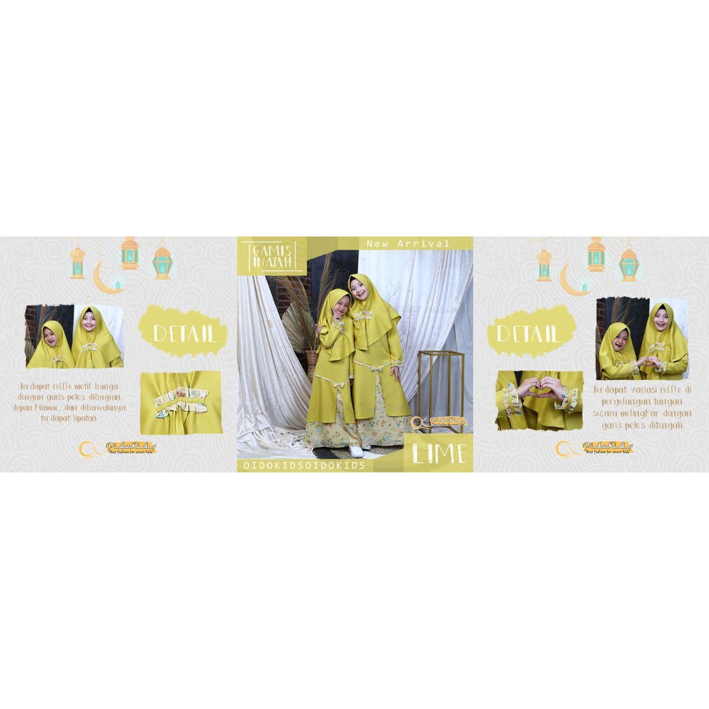 pakaian anak perempuan gamis inayah