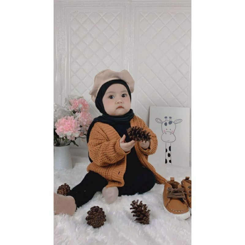 TOPI BARET ANAK/ TOPI BARET BAYI/ TOPI BARET BALITA PREMIUM/ TOPI ANAK LUCU/TOPI VIRAL HIJAB/