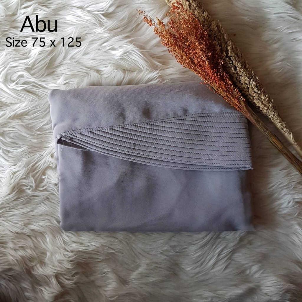 Hijab Jilbab Khimar Raudah Kancing-ABU