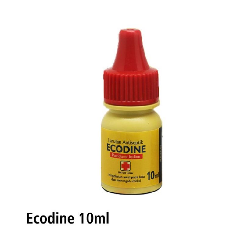 Ecodine Onemed 10ml - Obat Merah Antiseptik Luka Lecet Jatuh Sunat Luka Bakar - Larutan Antiseptik Luka Pertolongan Pertama P3K