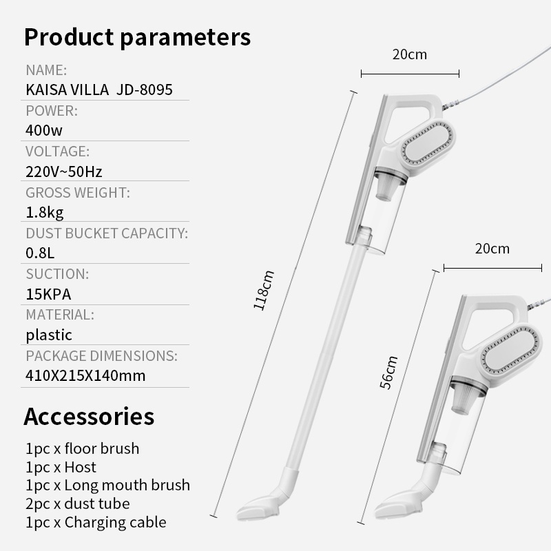 KaisaVilla Vacum Cleaner Penyedot Debu Stick Handheld Cleaner mini Silent bed Alat Sedot Debu