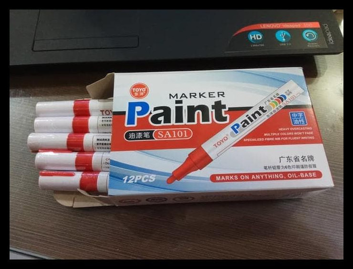 

(MURAH) Spidol Ban TOYO MERAH - Paint Marker Toyo Kualitas Terbaik