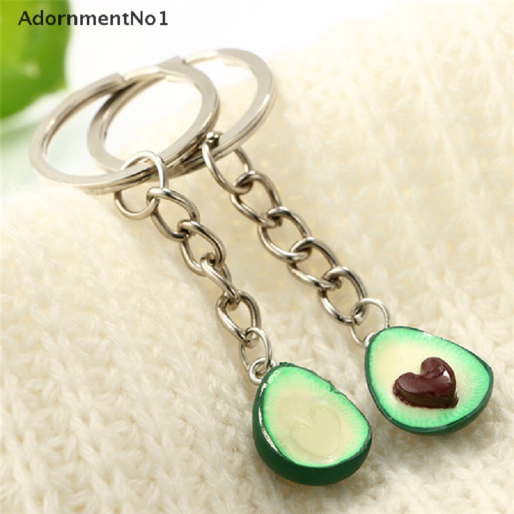 (AdornmentNo1) Gantungan Kunci Bentuk Alpukat Bahan Polymer Clay Handmade Untuk Hadiah