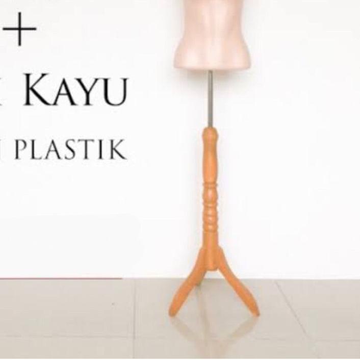 ✾ Manekin Torso Cewek Dewasa + Kaki Kayu ✺
