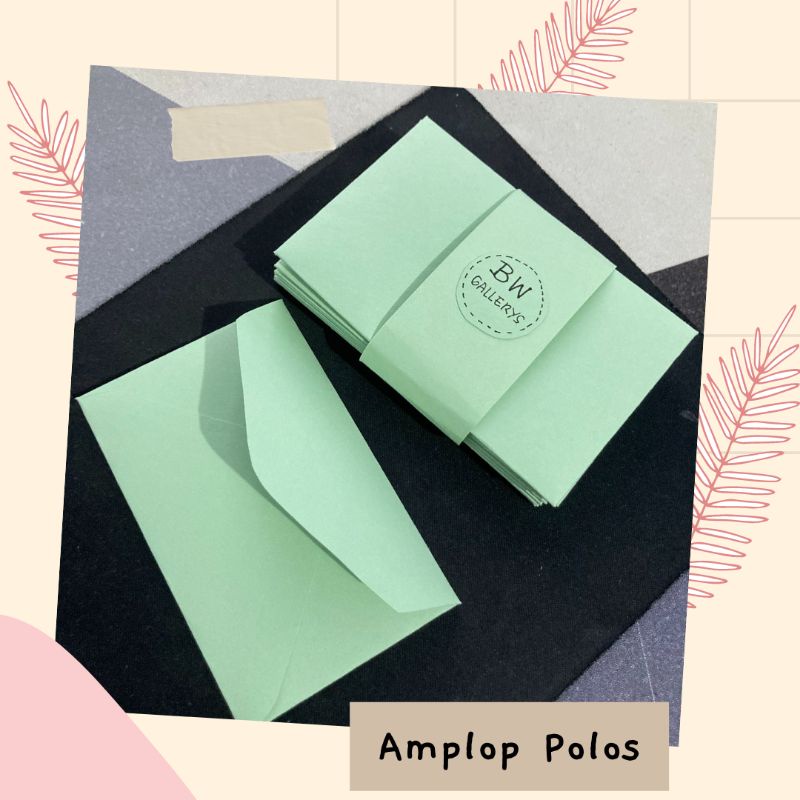 

Amplop polos warna hijau muda