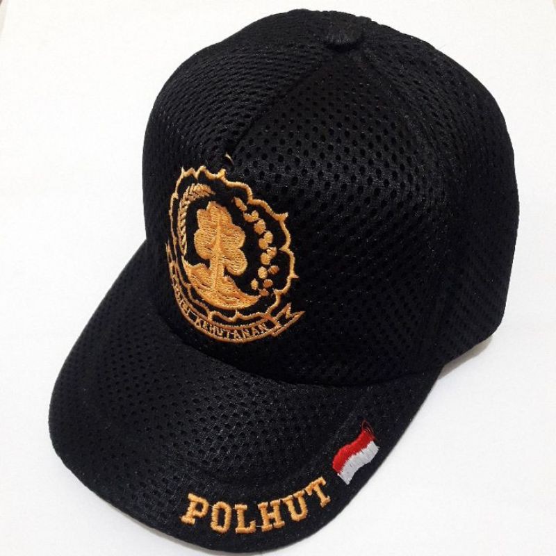 TOPI POLISI HUTAN / POLHUT FULL BORDIR ORIGINAL PREMIUM