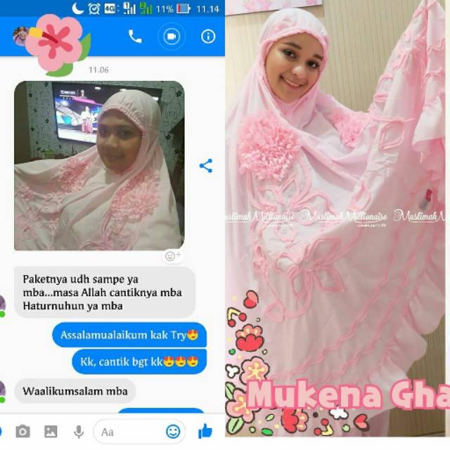 Mukena GHAISANI Pink Edition