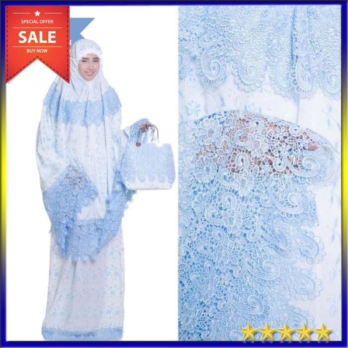 Jual Mukena Behel Prada Natalie (Swarovski)/Mukena Anak/Mukena Bali/Katun - Ungu
