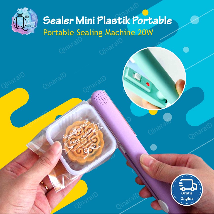 Jual Hand Mini Sealer Plastik Portable Sealing Machine 20 W, Sealer