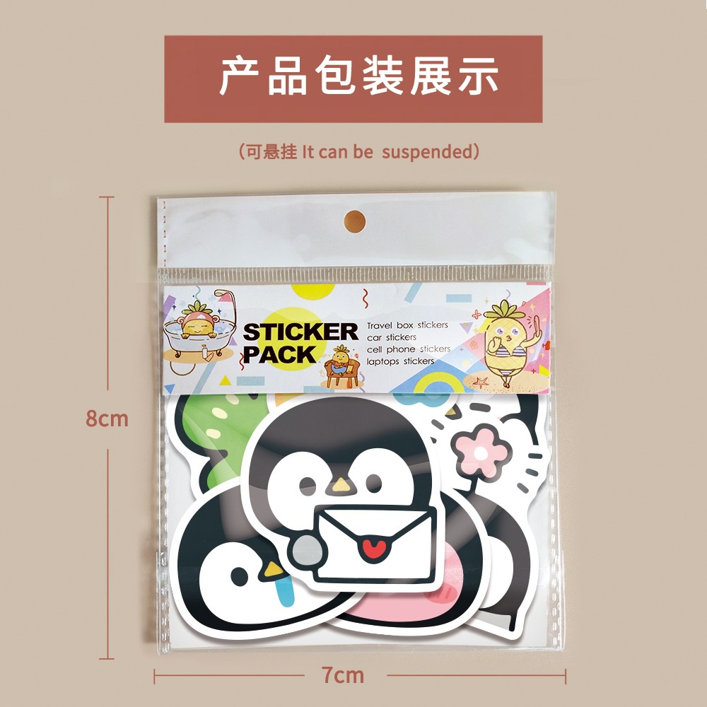 40 lucu penguin hewan peliharaan stiker kartun hewan tas air Piala stiker ponsel kasus Jurnal stiker