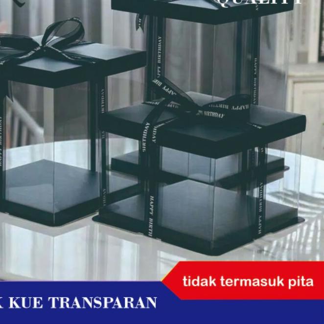 

Mika Kue Transparan Kotak Kue Transparan Cake Box Transparent Dus Kue transparan Kotak Hampers uk.30 CM