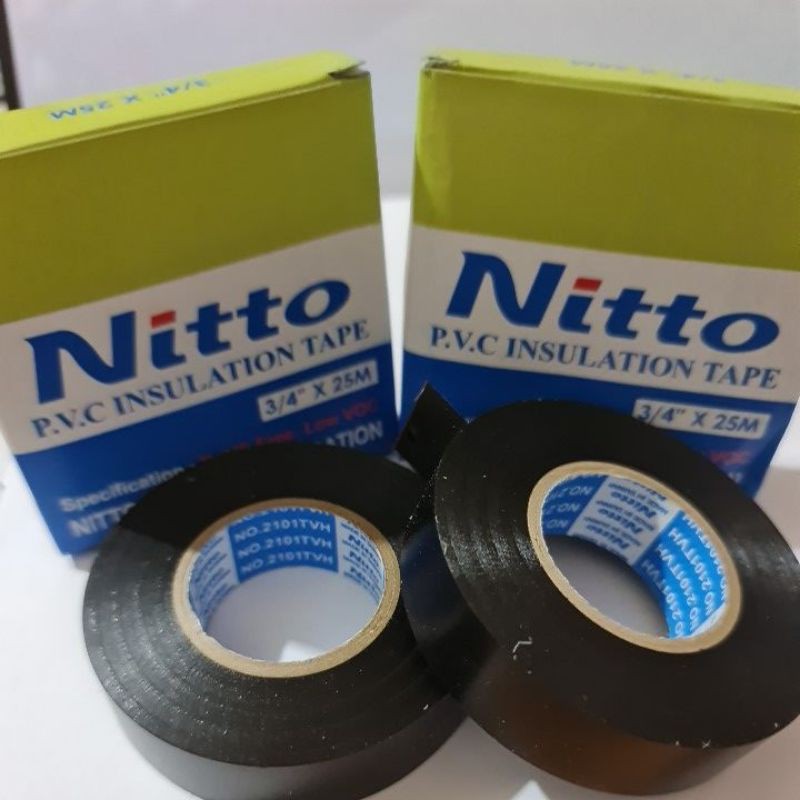 Isolasi/Lakban/Solatip Listrik Nitto 3/4 inch x 30 m