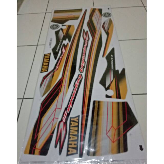 Striping sticker variasi jupiter lagenda Z 2006-2009 hitam kuning