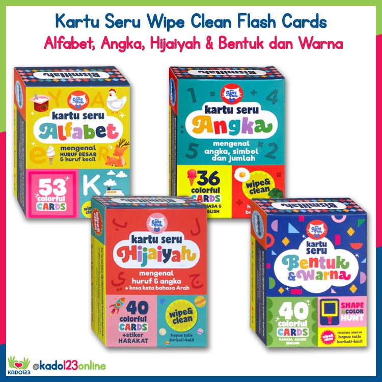 

Flash Card Kartu Seru (wipe-clean bisa tulis hapus) (KD)