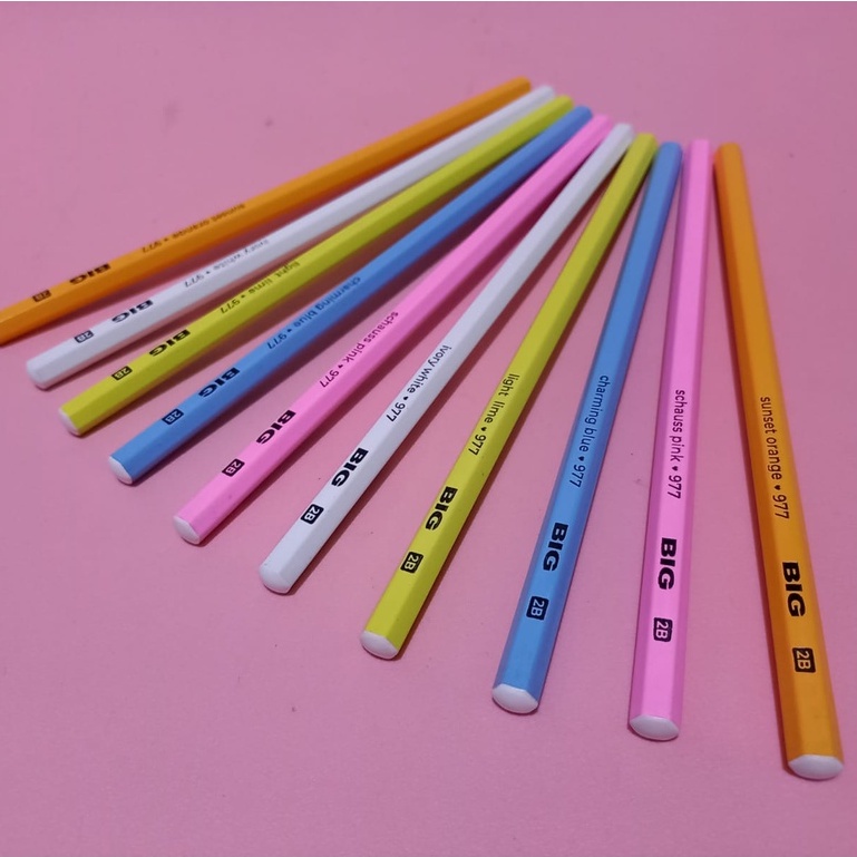 Pensil 2B BIG warna Pastel / Pensil cute 2B