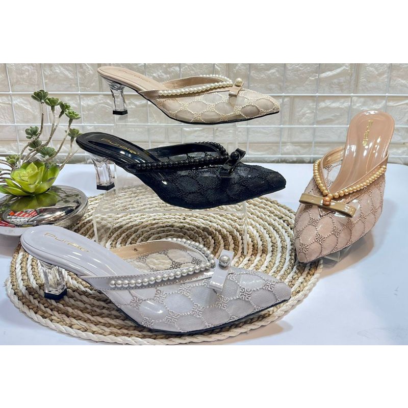 Sandal Purple Y027 - Sepatu Wanita Heels - Heels Shoes Purple