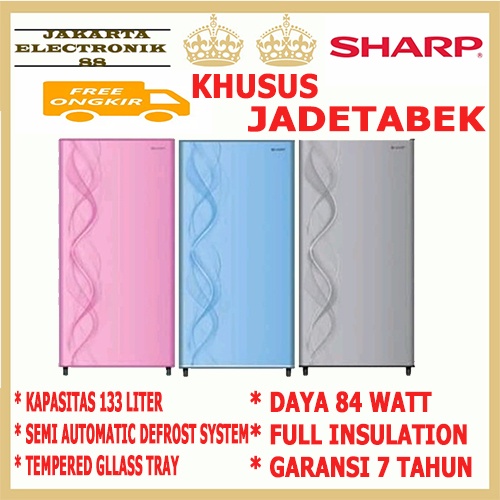 KULKAS 1 PINTU SHARP SJN 162-ND GARANSI RESMI