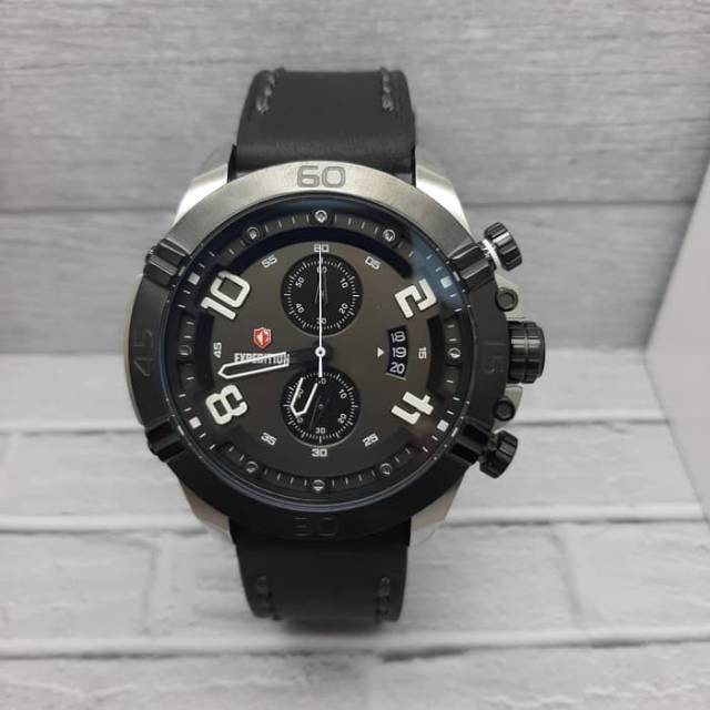 JAM TANGAN PRIA EXPEDITION E 6763 M ORIGINAL ( BLACK SILVER )