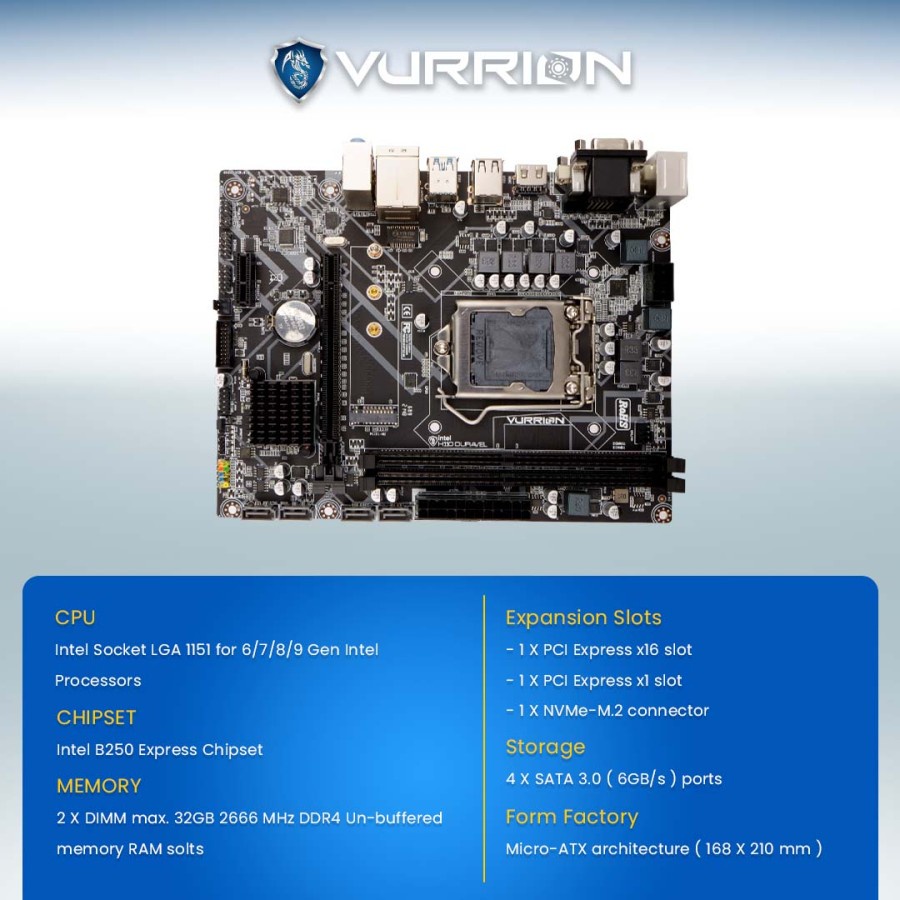 MOTHERBOARD VURRION DURAVEL H110M4 - GEN