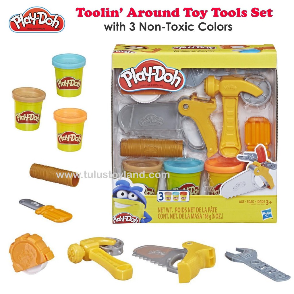 Play Doh Toolin Around Growin Garden Toy Tools Set Mainan Berkebun Bertukang Asli Playdoh Original