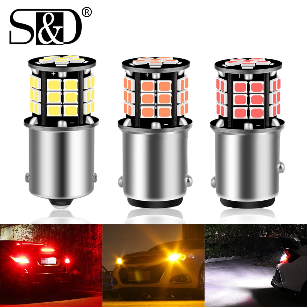 PREORDER 1156 BA15S P21W Led Canbus bulbs Bay15d P21/5w Ba15d 1157 Led Car Reverse Lights for Skoda 
