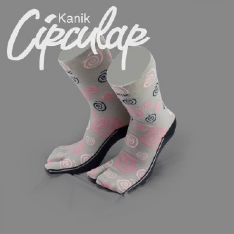 Kaos Kaki Wanita Murah / KANIK Sock Infinity Motif CIRCULAR/ Kaos Kaki Jempol Muslimah Panjang