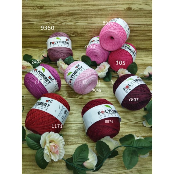 Benang Rajut Polycherry Sery Merah dan Ungu